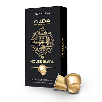 ALLDA Speciality Coffee House Blend Алуминиеви кафе капсули за Nespresso кафемашини, 10 бр