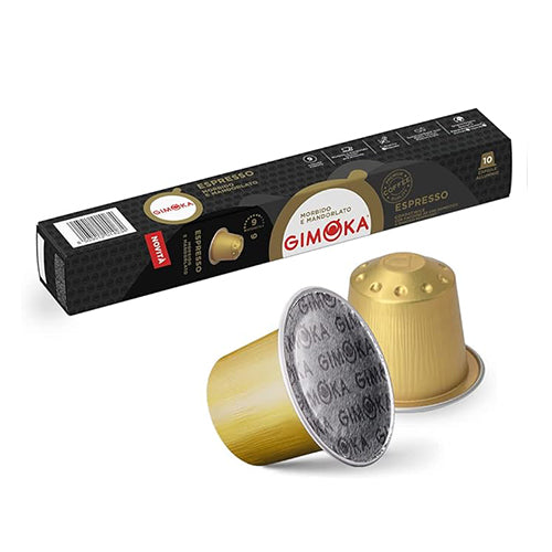 Gimoka TUBO Alu Espresso кафе капсули съвместими с Nespresso кафемашини,10 бр