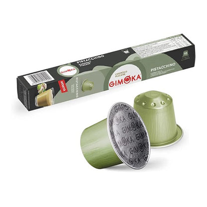 Gimoka TUBO Alu PISTACCHINO кафе капсули съвместими с Nespresso кафемашини, 10 бр