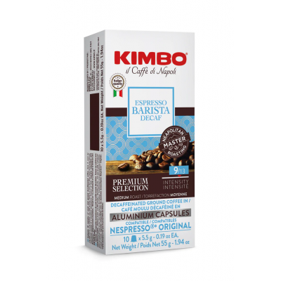 Kimbo Decaff съвместими кафе капсули за Nespresso кафемашини, 10 бр