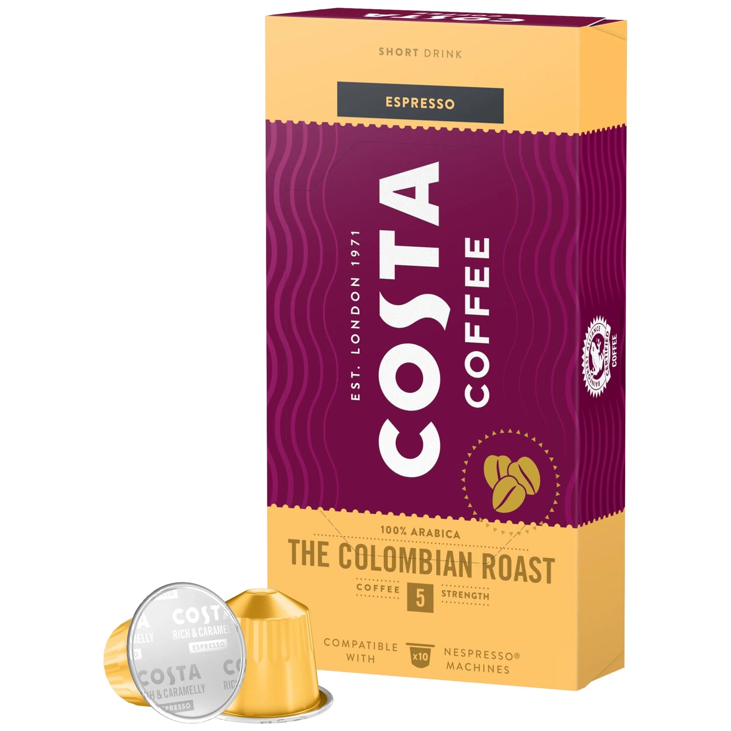 Costa Coffee Colombia Blend Espresso кафе капсули за Nespresso машини, 10 бр