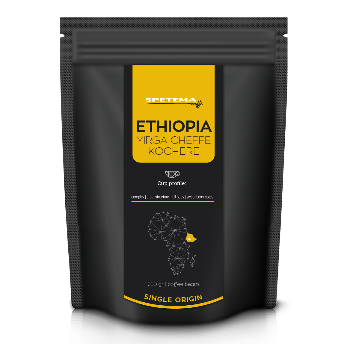 Spetema ETHIOPIA YIRGA CHEFFE SINGLE ORIGIN кафе на зърна, 250 гр