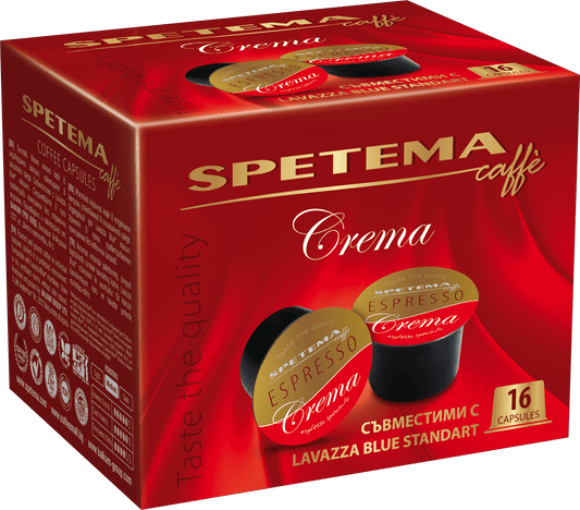 Spetema Crema кафе капсули съвместими с Lavazza blue кафемашини, 16 бр