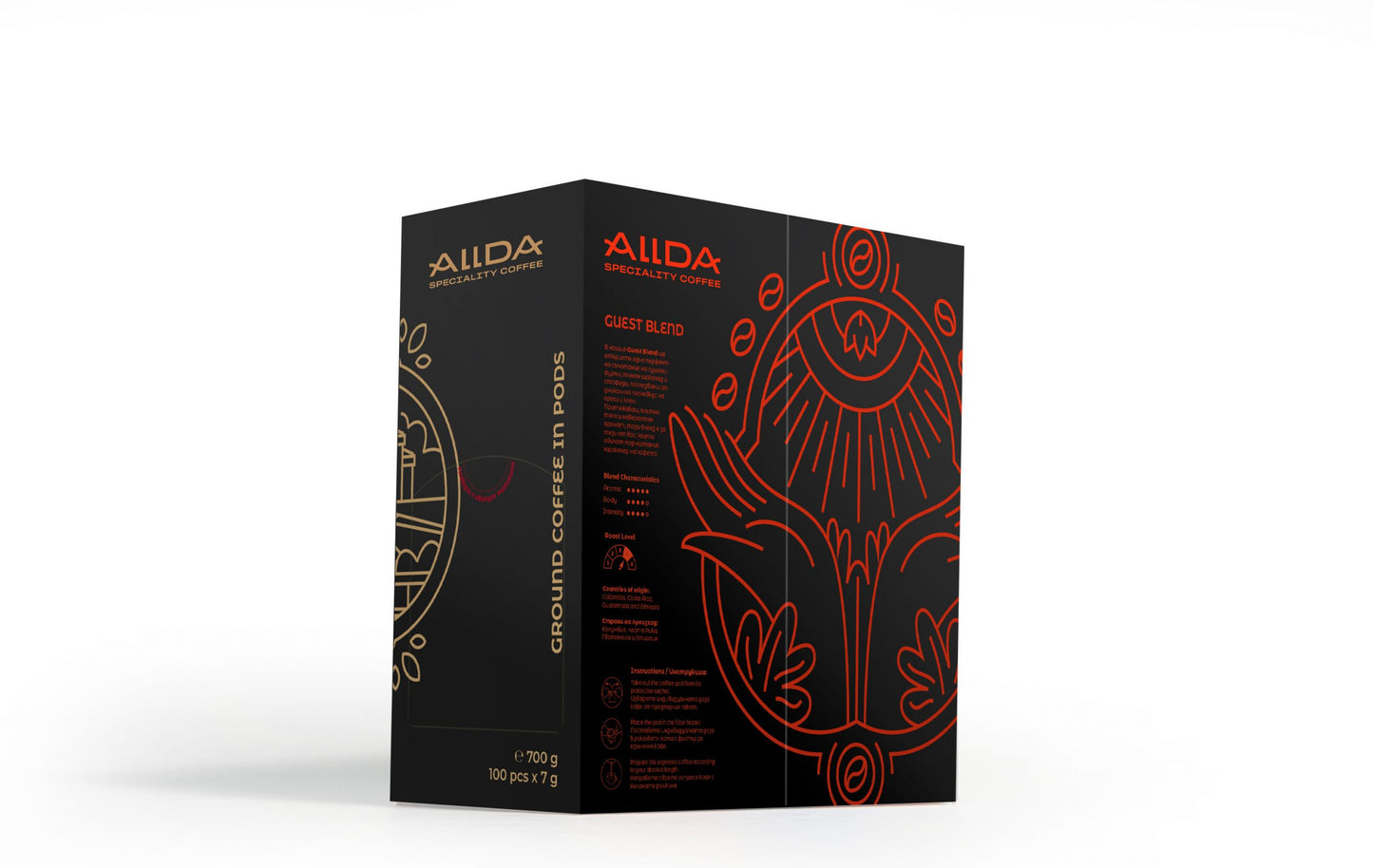 ALLDA Speciality Coffee Guest Blend кафе дози, 100 бр