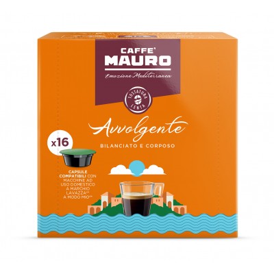 Capsule de cafea Caffe Mauro 100% Arabica pentru aparatele de cafea Dolce Gusto, 16 buc