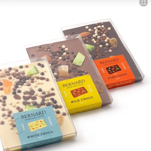 Bernard 130 г шоколадов блок, млечен или натурален шоколад