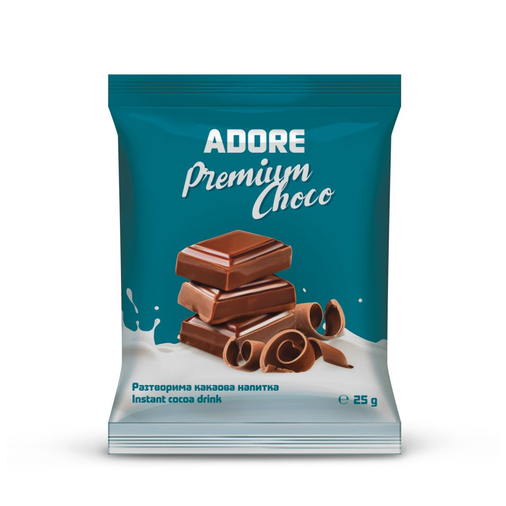Adore Premium Choco – шоколадова напитка 25 г, кутия 10 бр.