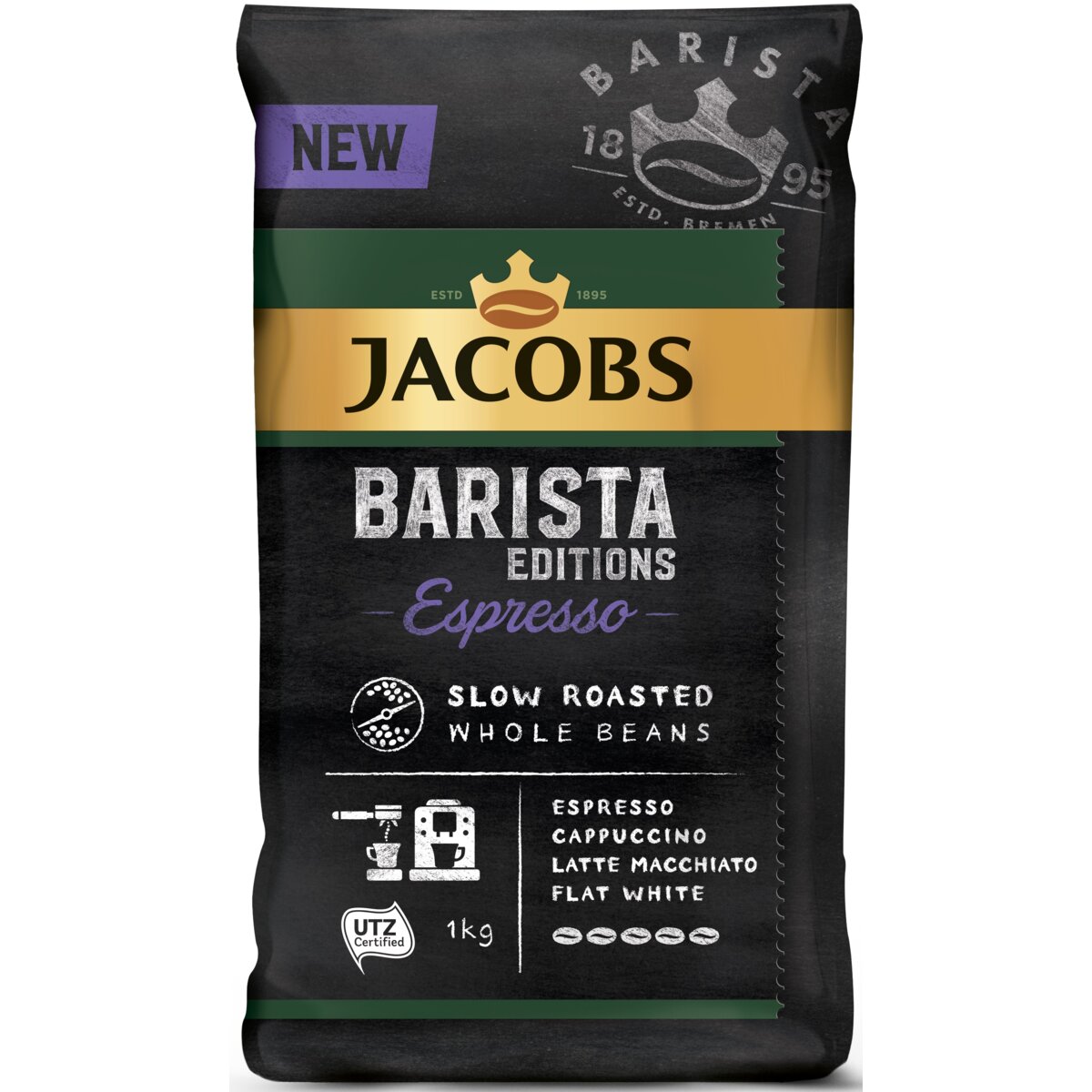 Jacobs Barista Editions Espresso Кафе на зърна, 1 кг