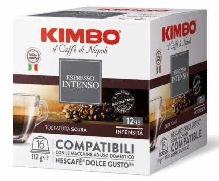 Kimbo Espresso Intenso съвместими кафе капсули за Dolce Gusto кафемашини, 16 бр