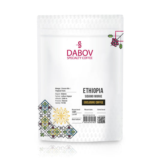 DABOV SPECIALTY COFFEE Ethiopia Sidamo Morke кафе на зърна