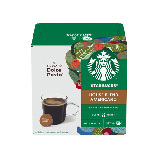 Starbucks House Blend Americano капсули за Dolce Gusto кафемашина 12 капсули