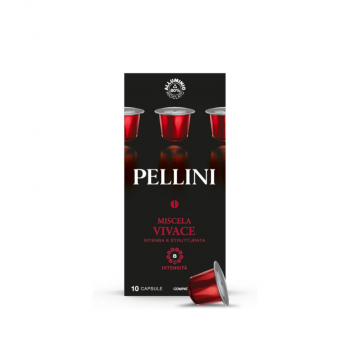 Capsule de cafea Pellini Supremo compatibile cu aparatele de cafea Nespresso, 10 buc