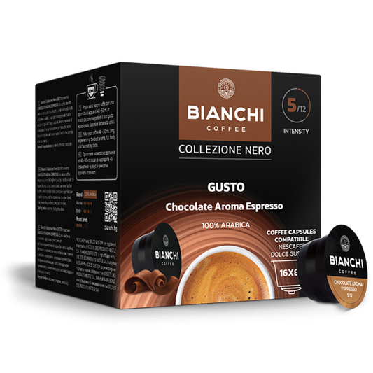 Bianchi Collezione Nero Gusto Choco Aroma кафе капсули за Dolce Gusto кафемашини, 16 бр