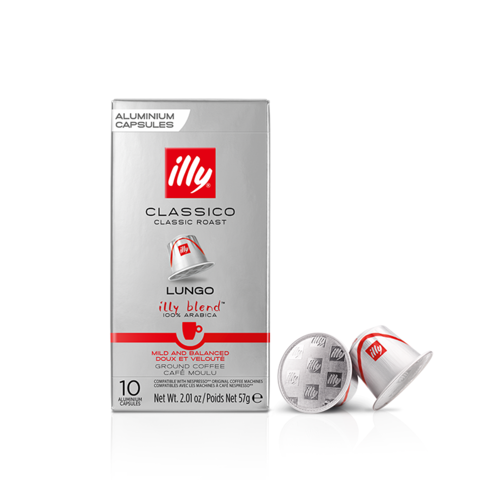 Capsule illy Espresso Lungo compatibile cu aparatele de cafea Nespresso, 10 buc