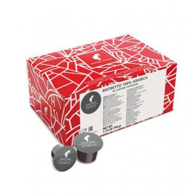 Julius Meinl espresso capsules Lavazza Blue box with two dark ristretto coffee pods