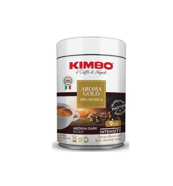 Kimbo Aroma Gold мляно кафе в метална кутия, 250 гр