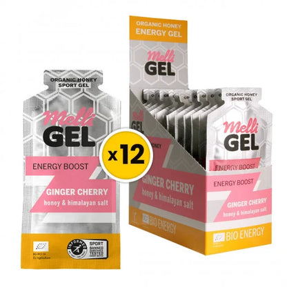 MelliGEL Originals Енергиен гел с мед GingerCherry 12 броя в опаковка