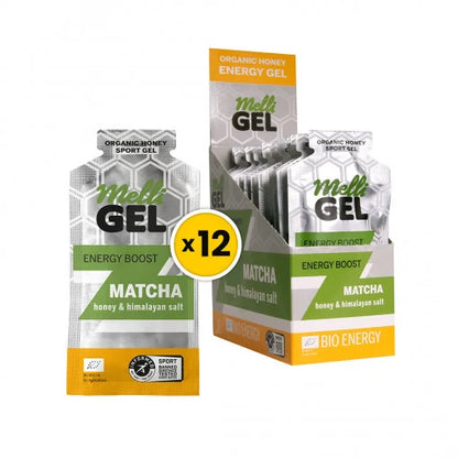 MelliGEL Originals Енергиен гел с мед Matcha 12 броя в опаковка
