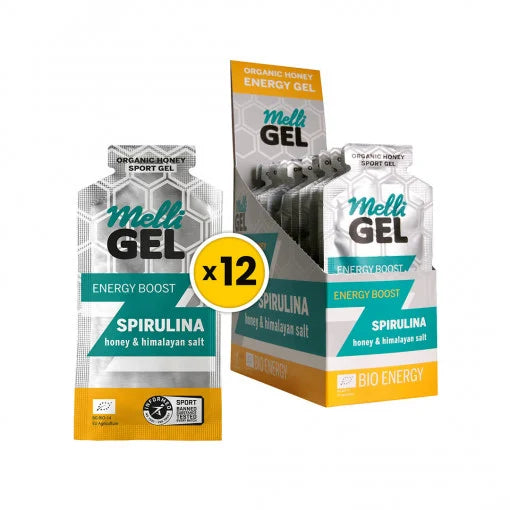 MelliGEL Originals Енергиен гел с мед Spirulina 12 броя в опаковка