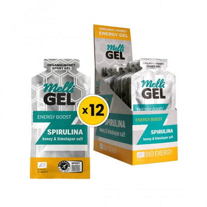 MelliGEL Originals Енергиен гел с мед Spirulina 12 броя в опаковка