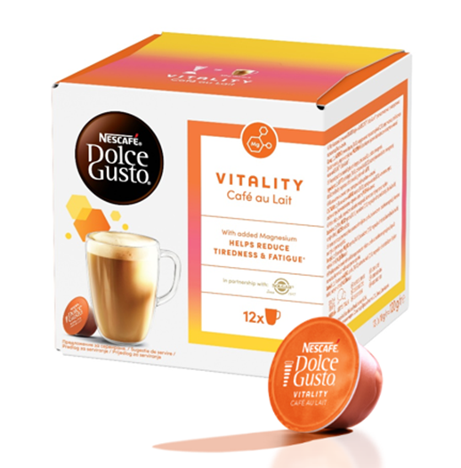 NESCAFE Dolce Gusto Vitality Cafe au Lait с магнезий – 12 капсули