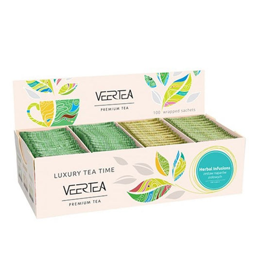 Подаръчен комплект билков чай Veertea Premium – 100 пакетчета