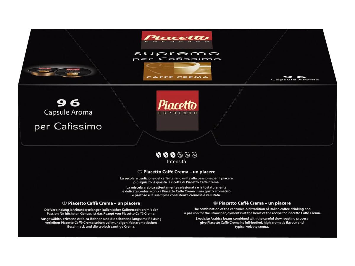 Piacetto Supremo Caffè Crema кафе капсули за Caffitaly кафемашини, 96 бр